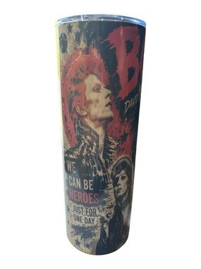 BUY NOW David Bowie 'We Can Be Heroes' Travel Tumbler - Red, Black, Cream